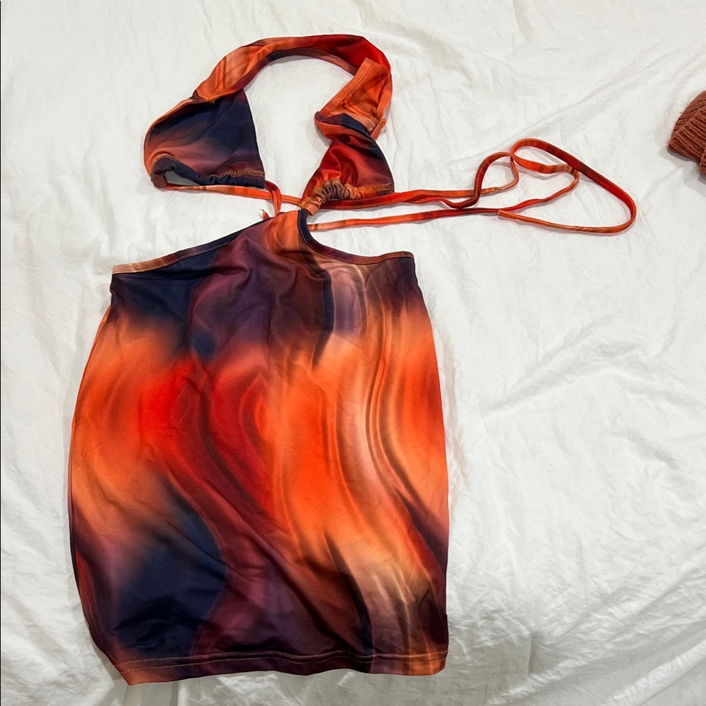 Halter Neck Cutout Dress